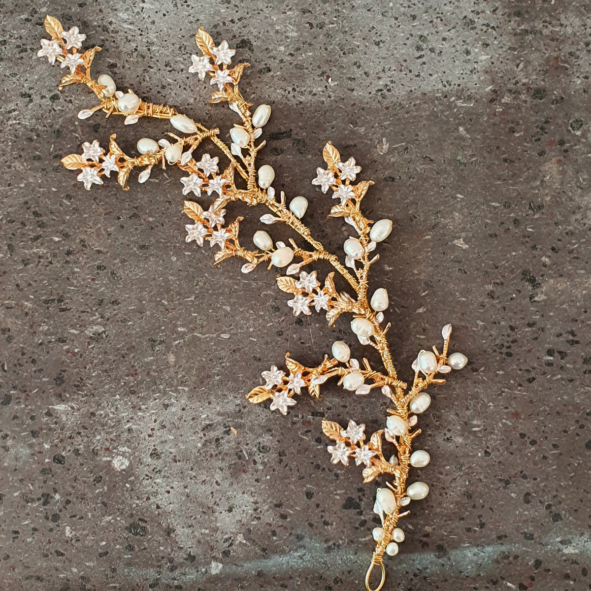 Hairpieces med perler og krystaller