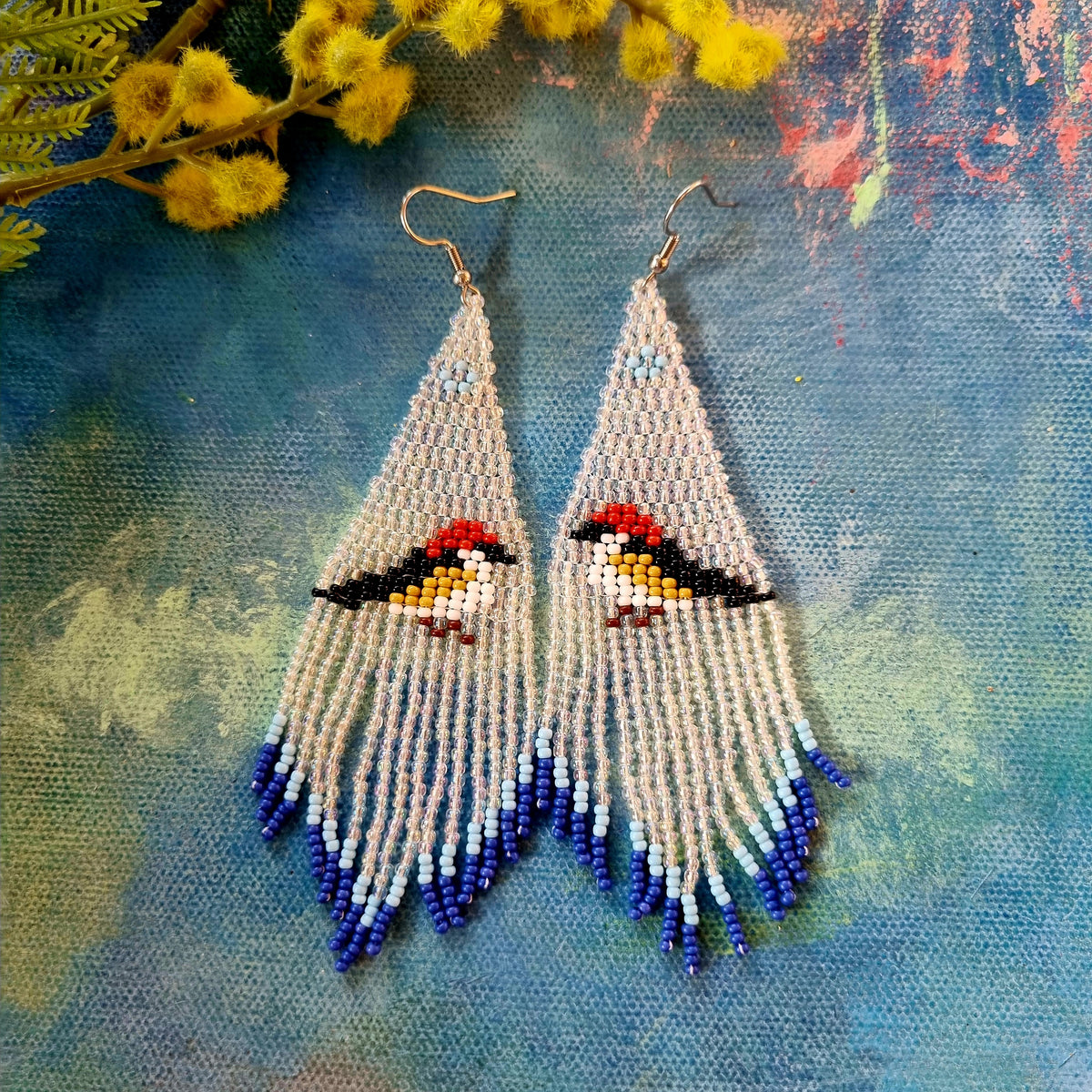 Fantastiske øreringe med fugle - Hårpynt med blomster og perler til bryllup, konfirmation og fest