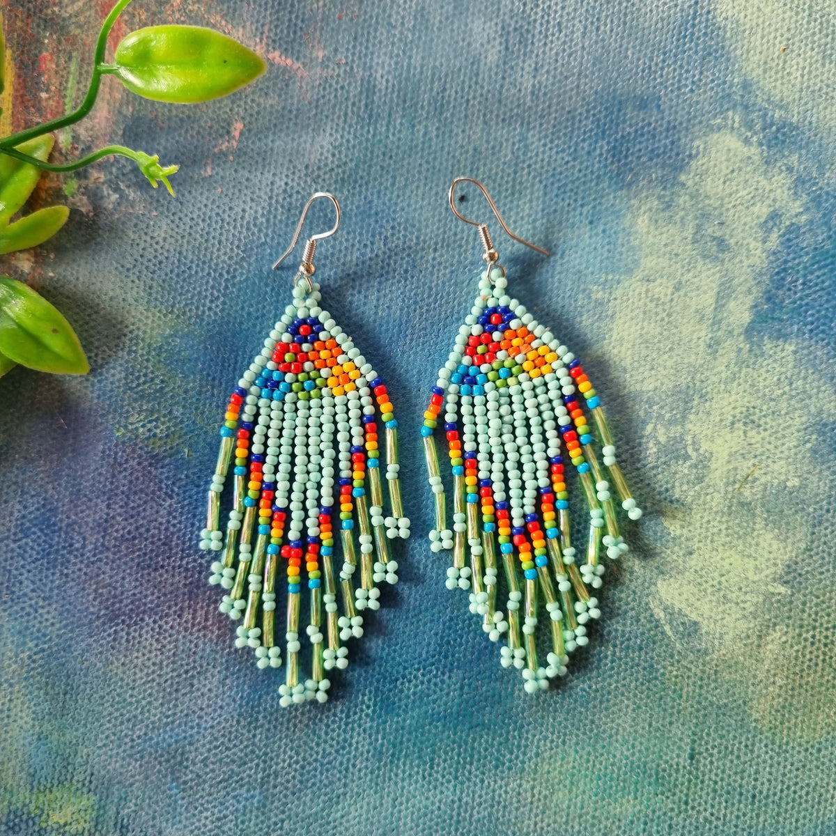 Mintgrønne øreringe - Hårpynt med blomster og perler til bryllup, konfirmation og fest