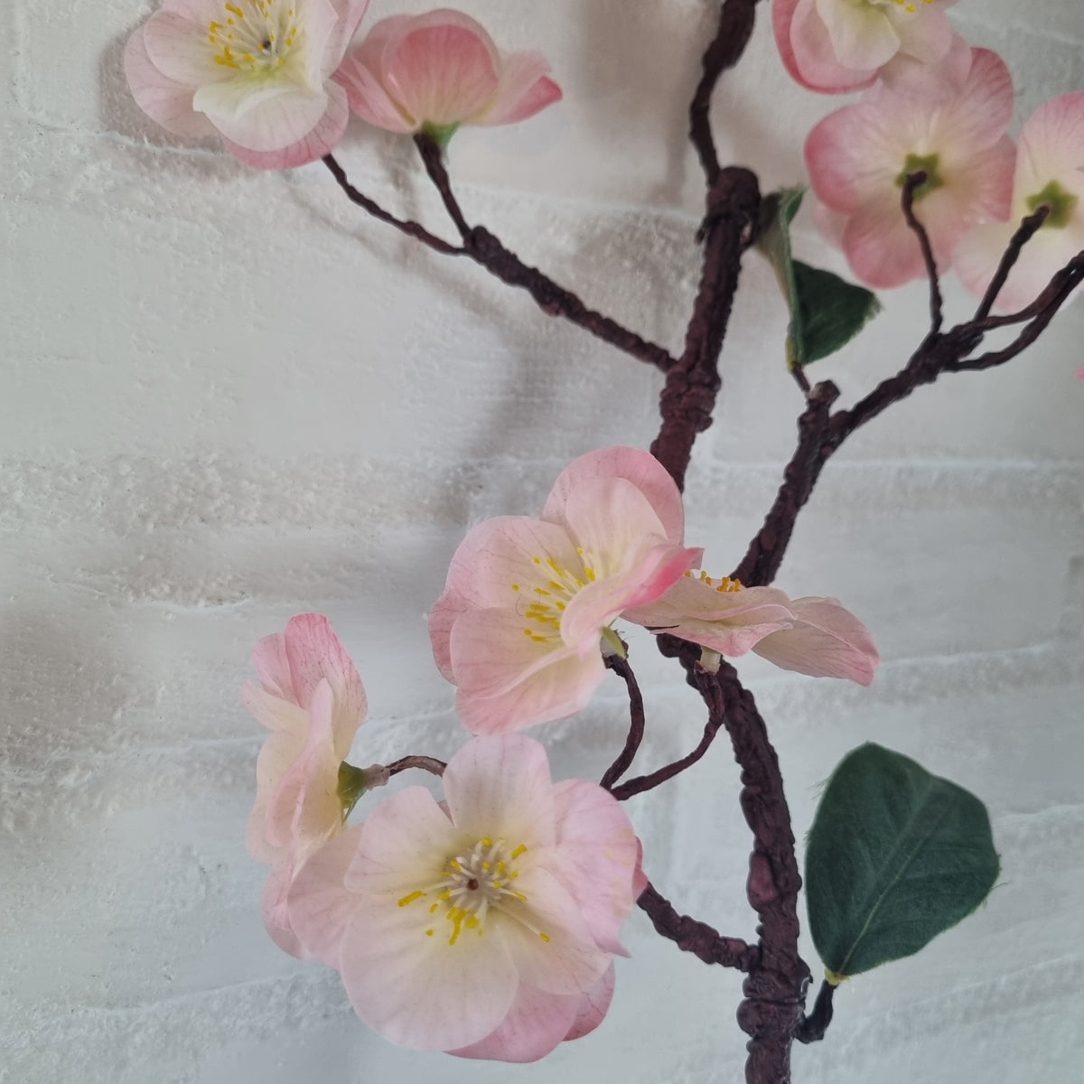 Japansk kirsebærgren - lyserød - Hårpynt med blomster og perler til bryllup, konfirmation og fest