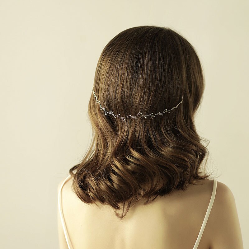 Super enkel og fin hårkæde - Hårpynt med blomster og perler til bryllup, konfirmation og fest