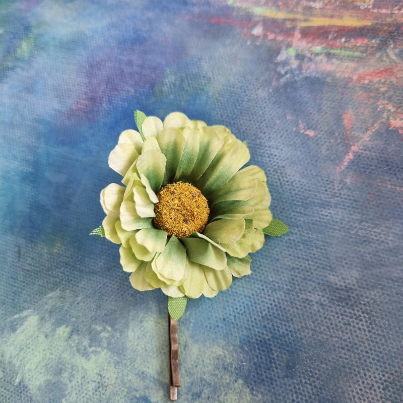De fineste gerbera - Hårpynt med blomster og perler til bryllup, konfirmation og fest