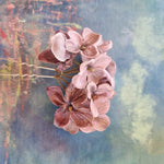 Lille hårnål med hortensia - Lilla - Hårpynt med blomster og perler til bryllup, konfirmation og fest