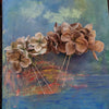 Lille hårnål med hortensia - Grå - Hårpynt med blomster og perler til bryllup, konfirmation og fest
