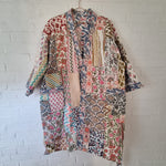 Smukkeste patchwork kimono - Hårpynt med blomster og perler til bryllup, konfirmation og fest