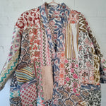 Smukkeste patchwork kimono - Hårpynt med blomster og perler til bryllup, konfirmation og fest