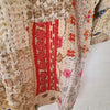 Kantha patchwork jakke - lang - Hårpynt med blomster og perler til bryllup, konfirmation og fest