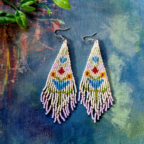 Vildt smukke boho øreringe - Hårpynt med blomster og perler til bryllup, konfirmation og fest