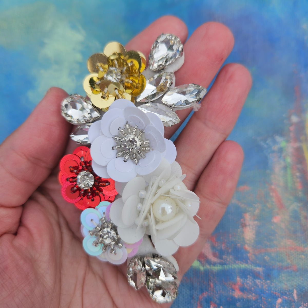 De fineste hårspænder med pailetter - Hårpynt med blomster og perler til bryllup, konfirmation og fest