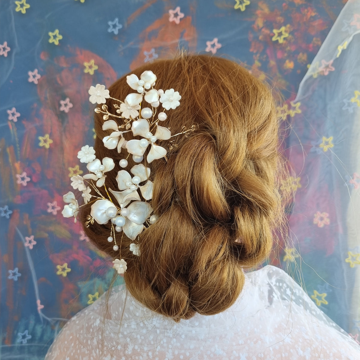 De smukkeste store hårnåle - Hårpynt med blomster og perler til bryllup, konfirmation og fest