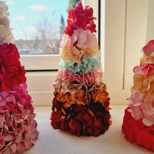 Det fineste blomster-træ - Hårpynt med blomster og perler til bryllup, konfirmation og fest