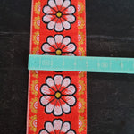 Orange bånd - Hårpynt med blomster og perler til bryllup, konfirmation og fest
