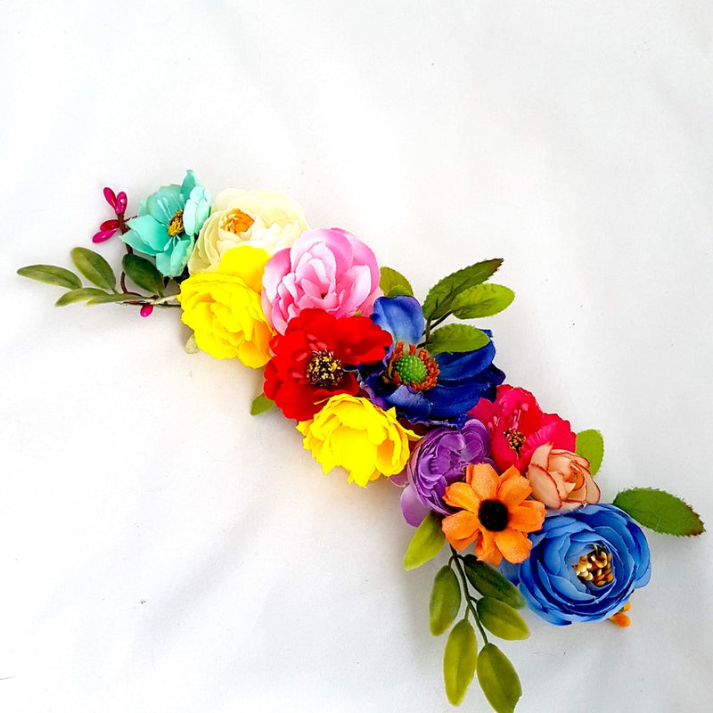 Fantastisk Frida Kahlo blomsterspænde - Hårpynt med blomster og perler til bryllup, konfirmation og fest