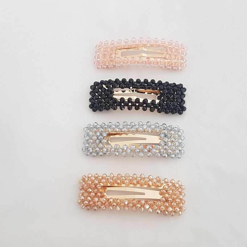 Spænder i lækre farver - Hårpynt med blomster og perler til bryllup, konfirmation og fest