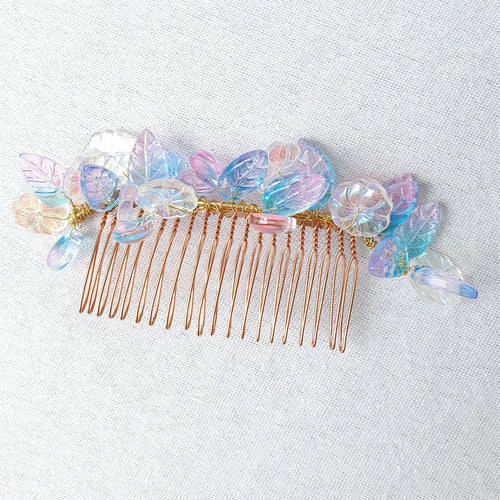 Den smukkeste håndlavede hårkam - Hårpynt med blomster og perler til bryllup, konfirmation og fest