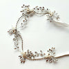 Super flot hårsmykke med krystaller - Hårpynt med blomster og perler til bryllup, konfirmation og fest