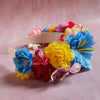 Lav din egen hårbøjle - pangfarver - Hårpynt med blomster og perler til bryllup, konfirmation og fest