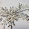 Stort hårsmykke i sølv - Hårpynt med blomster og perler til bryllup, konfirmation og fest