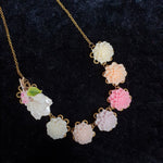 Romantisk halskæde - Hårpynt med blomster og perler til bryllup, konfirmation og fest
