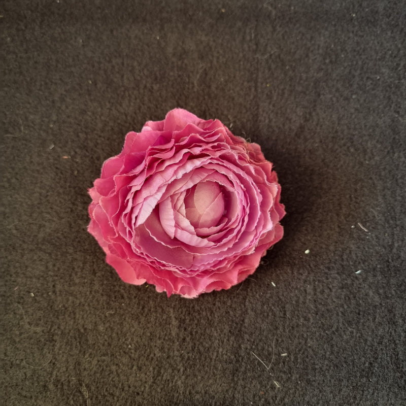 Smuk pink pæon - Hårpynt med blomster og perler til bryllup, konfirmation og fest