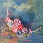 Det fineste pastelfarvede blomstersmykke - Hårpynt med blomster og perler til bryllup, konfirmation og fest