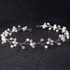 Fin lille hårkæde med glimtende sten - vælg mellem sølv og guld - Hårpynt med blomster og perler til bryllup, konfirmation og fest