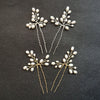 Guld eller sølvfarvet hårnål med ferskvandsperler - Hårpynt med blomster og perler til bryllup, konfirmation og fest